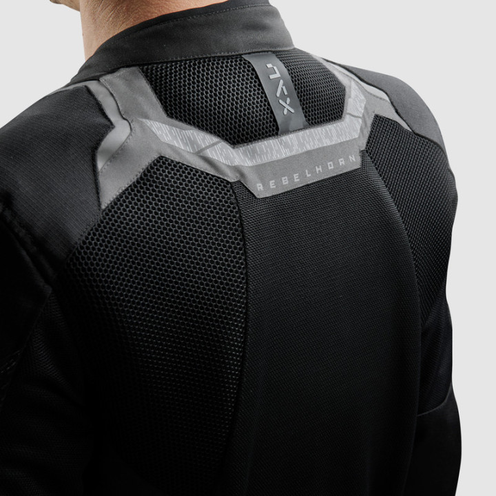 KURTKA MOTOCYKLOWA TEKSTYLNA REBELHORN JAX BLACK GREY