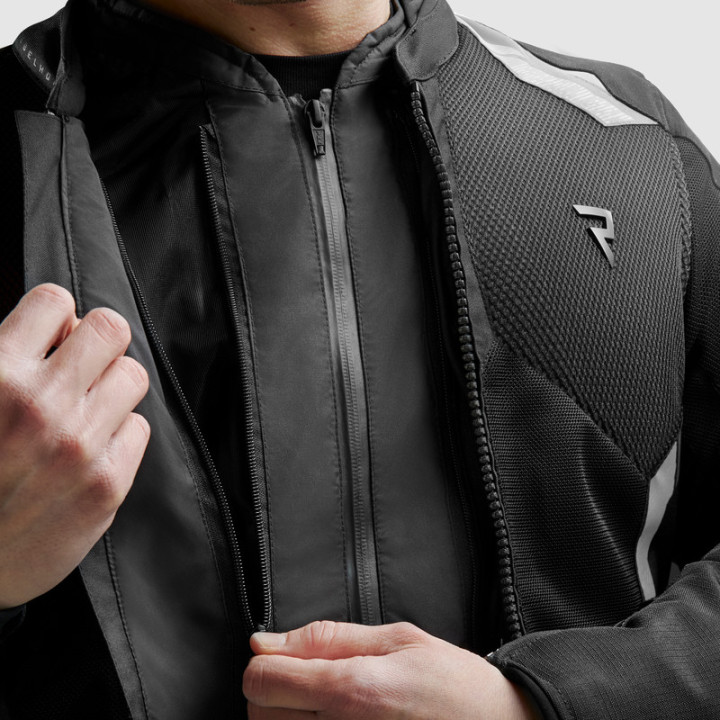 KURTKA MOTOCYKLOWA TEKSTYLNA REBELHORN JAX BLACK GREY
