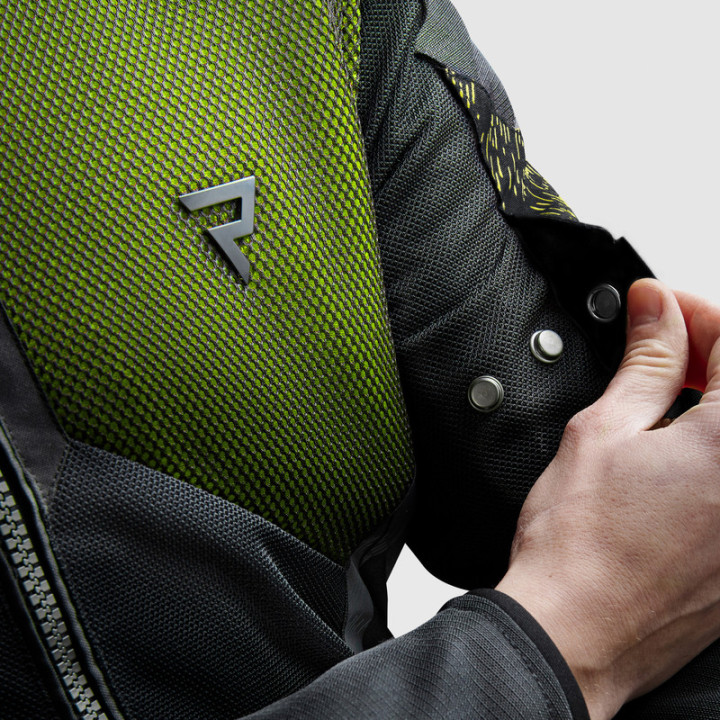 KURTKA MOTOCYKLOWA TEKSTYLNA REBELHORN JAX BLACK FLUO YELLOW