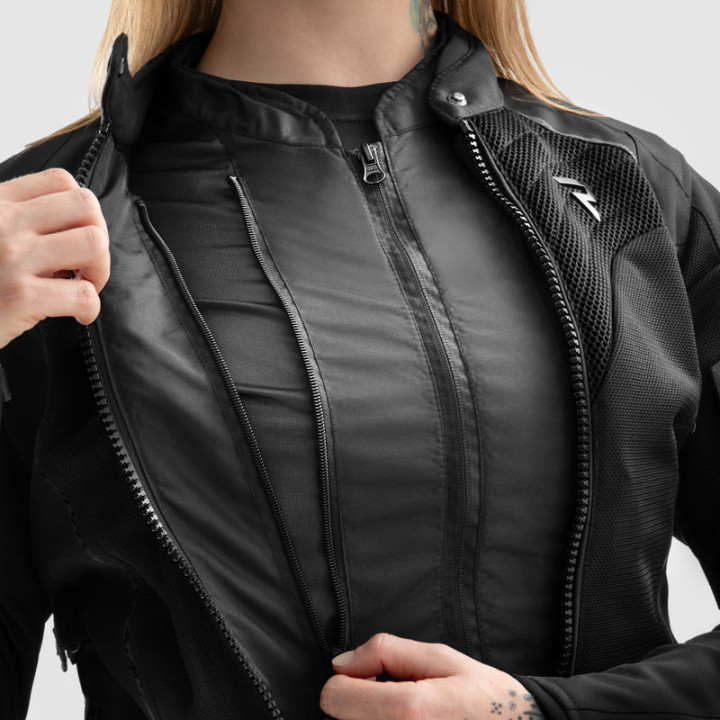 KURTKA MOTOCYKLOWA TEKSTYLNA DAMSKA REBELHORN JAX BLACK