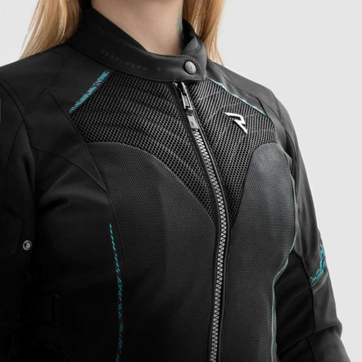KURTKA MOTOCYKLOWA TEKSTYLNA DAMSKA REBELHORN JAX BLACK BLUE