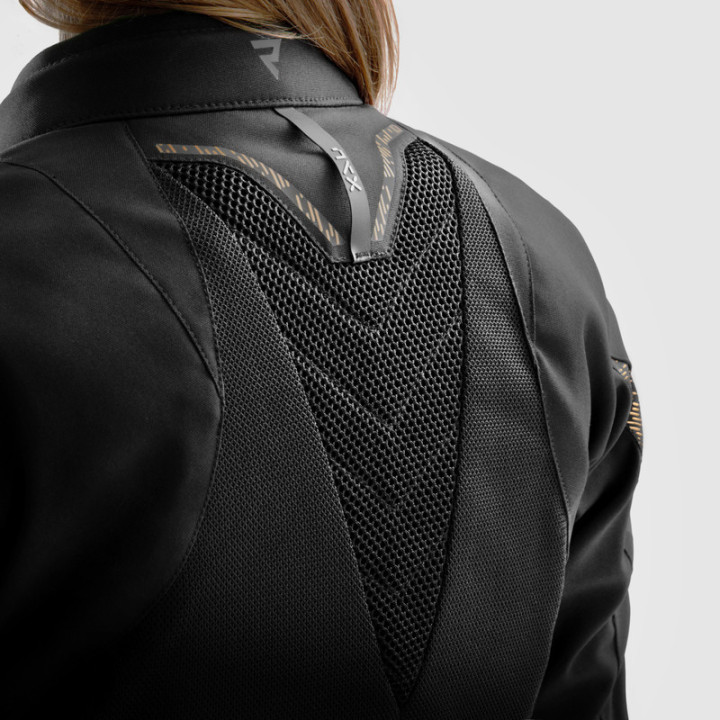 KURTKA MOTOCYKLOWA TEKSTYLNA DAMSKA REBELHORN JAX BLACK GOLD