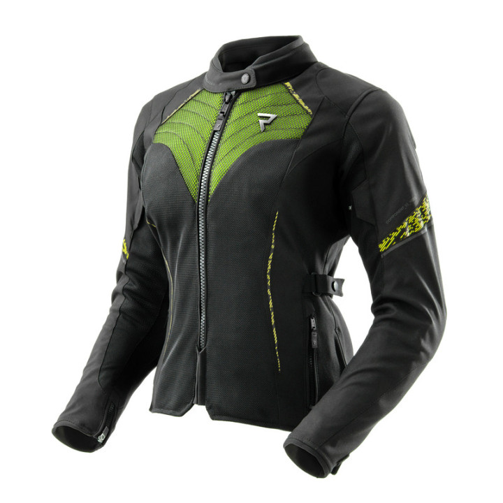 KURTKA MOTOCYKLOWA TEKSTYLNA DAMSKA REBELHORN JAX BLACK FLUO YELLOW