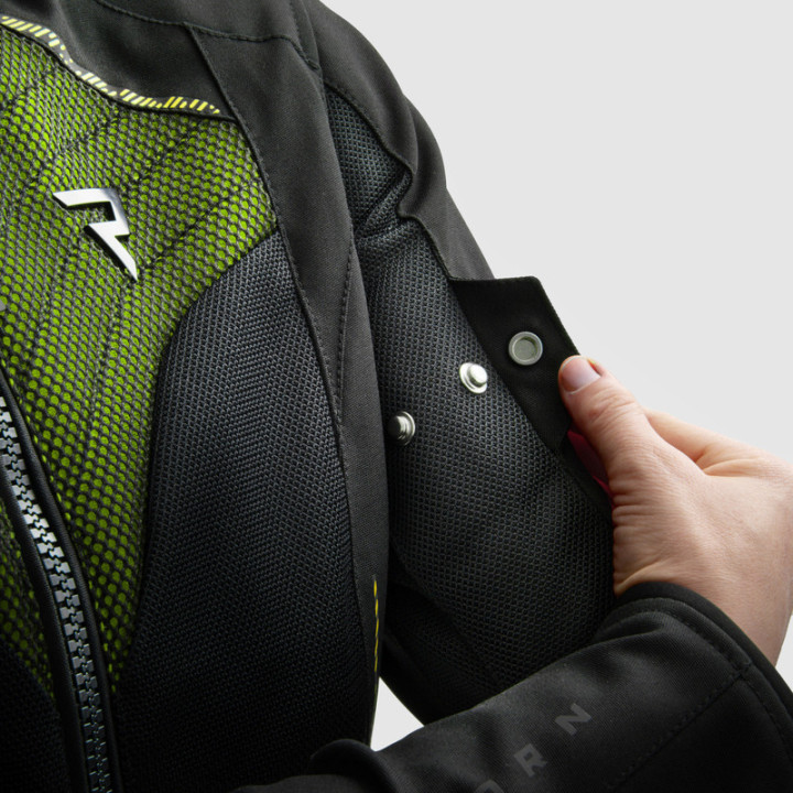 KURTKA MOTOCYKLOWA TEKSTYLNA DAMSKA REBELHORN JAX BLACK FLUO YELLOW