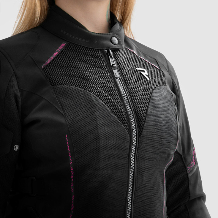 KURTKA MOTOCYKLOWA TEKSTYLNA DAMSKA REBELHORN JAX BLACK PINK