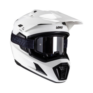 KASK MOTOCYKLOWY Z GOGLAMI LEATT KIT ADV 8.5 WHITE