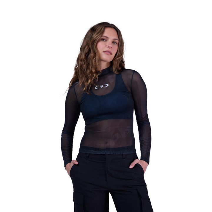 KOSZULKA Z DŁUGIM RĘKAWEM FOX LADY IMAGE COSMO TOP DARK SHADOW