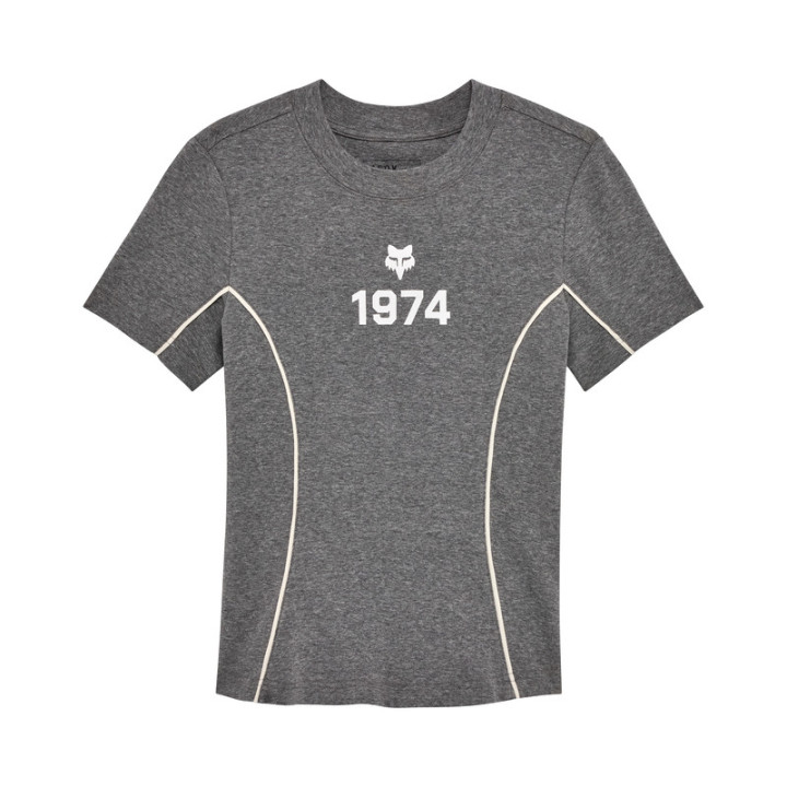 T-SHIRT FOX LADY MOTO-X FITTED HEATHER GRAPHITE