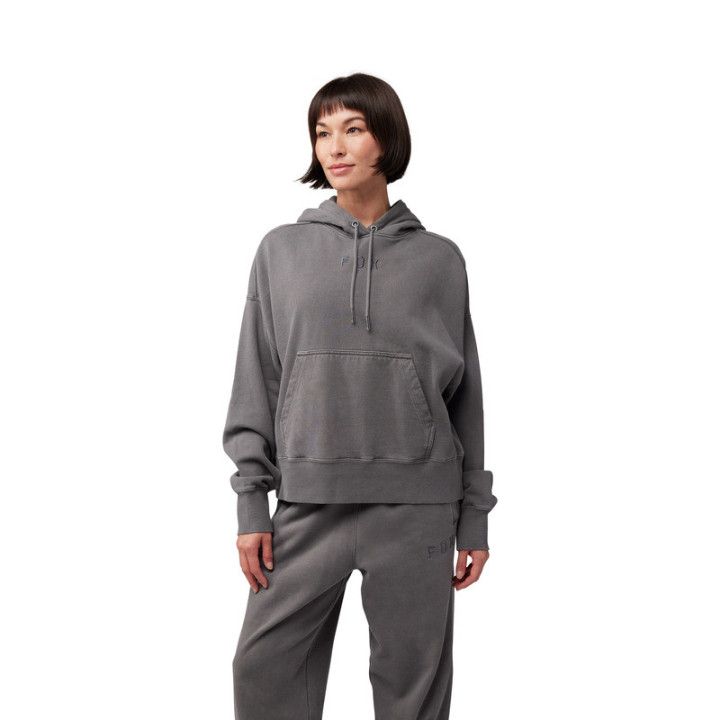 BLUZA Z KAPTUREM FOX LADY WORDMARK OVERSIZED PEWTER
