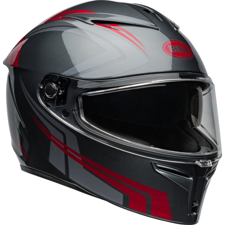 KASK MOTOCYKLOWY BELL LITHIUM ECE6 JETSTREAM GRAY CANDY RED S