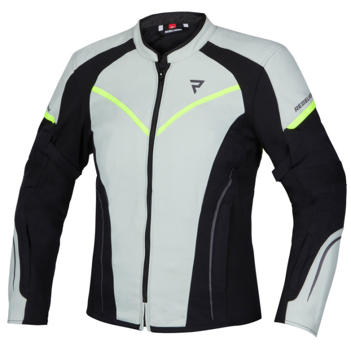 KURTKA MOTOCYKLOWA TEKSTYLNA DAMSKA REBELHORN LUNA BLACK ICE FLUO YELLOW