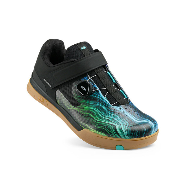 BUTY CRANKBROTHERS MALLET BOA BLACK/BLUE SWIRL - GUM OUTSOLE