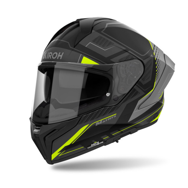 KASK MOTOCYKLOWY AIROH MATRYX ROCKET YELLOW MATT