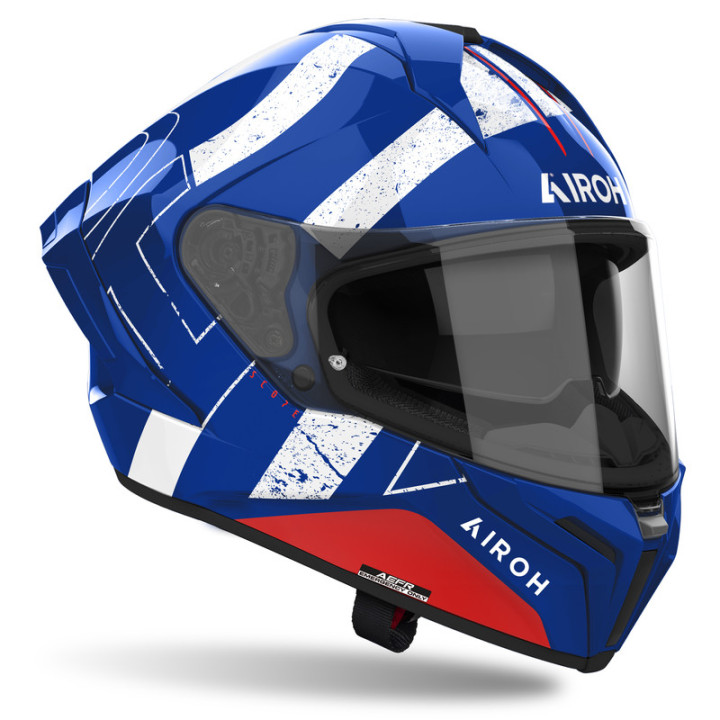 KASK MOTOCYKLOWY AIROH MATRYX SCOPE BLUE RED GLOSS
