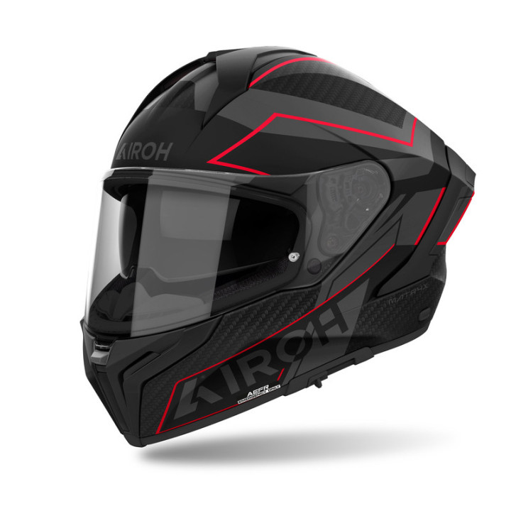 KASK MOTOCYKLOWY AIROH MATRYX SENTINEL RED MATT