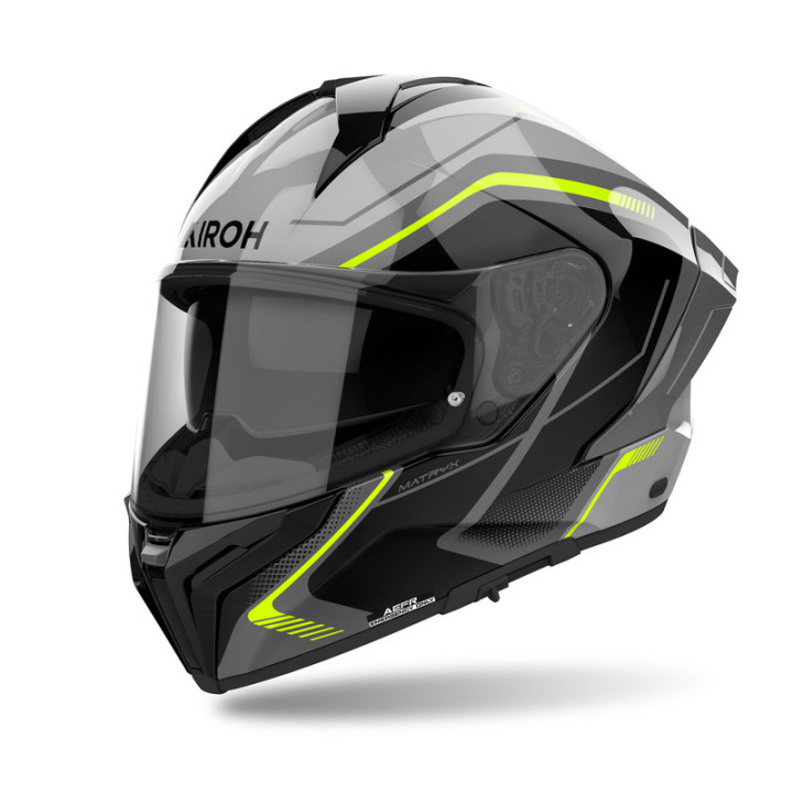 KASK MOTOCYKLOWY AIROH MATRYX WIDE YELLOW GLOSS