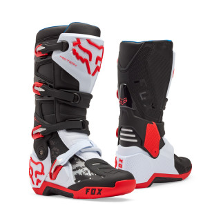 BUTY MOTOCYKLOWE FOX MOTION WHITE FLUO RED 9.5
