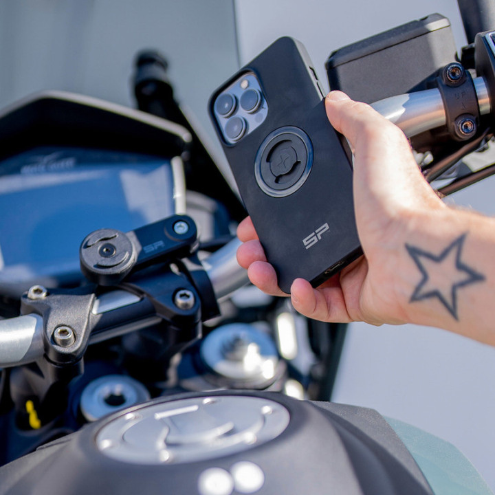 UCHWYT MOTOCYKLOWY NA TELEFON NA KIEROWNICĘ SP CONNECT SPC+ MOTO MOUNT LT BLACK