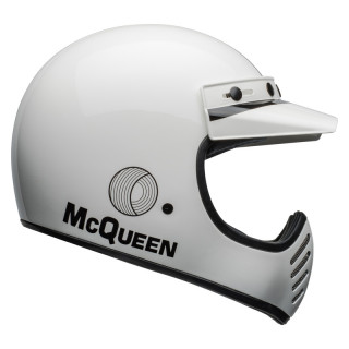 KASK MOTOCYKLOWY BELL MOTO-3 ECE6 SMQ AGS WHITE BLACK