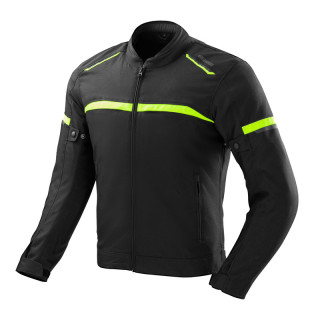 KURTKA MOTOCYKLOWA TEKSTYLNA OZONE NEO BLACK FLUO YELLOW