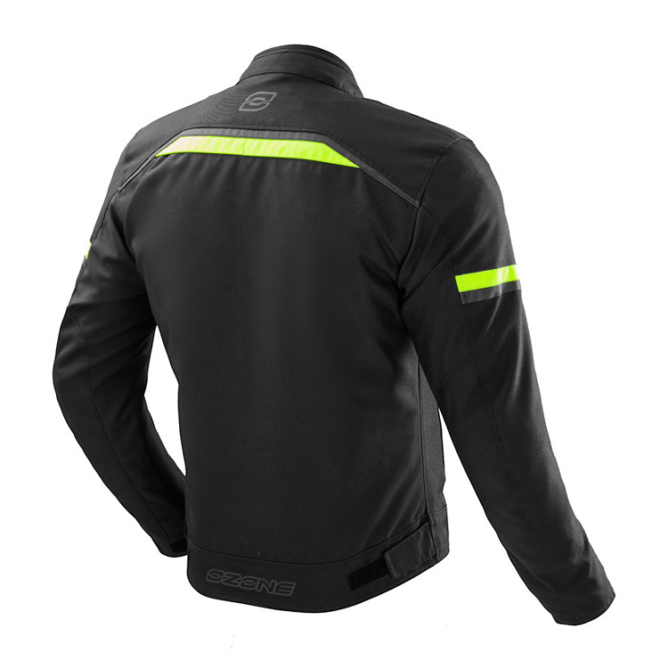 KURTKA MOTOCYKLOWA TEKSTYLNA OZONE NEO BLACK FLUO YELLOW