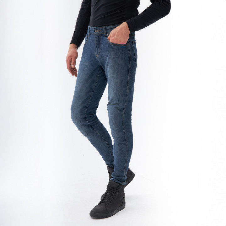 JEANSY MOTOCYKLOWE REBELHORN NOMAD TAPERED FIT WASHED BLUE