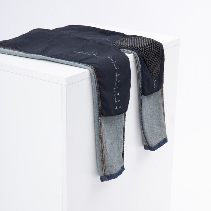 JEANSY MOTOCYKLOWE REBELHORN NOMAD TAPERED FIT WASHED BLUE