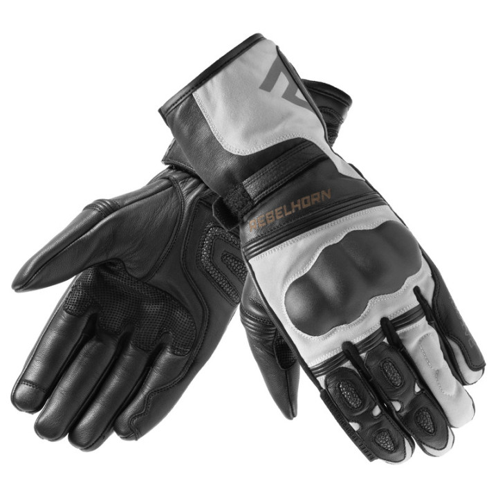 RĘKAWICE MOTOCYKLOWE REBELHORN PATROL LONG BLACK GREY XS