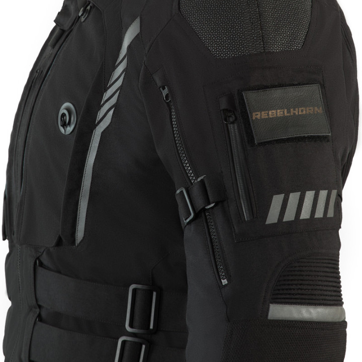KURTKA MOTOCYKLOWA TEKSTYLNA REBELHORN PATROL BLACK