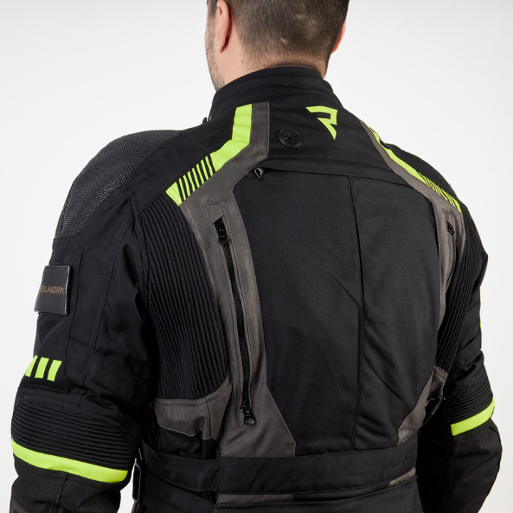 KURTKA MOTOCYKLOWA TEKSTYLNA REBELHORN PATROL BLACK FLUO YELLOW