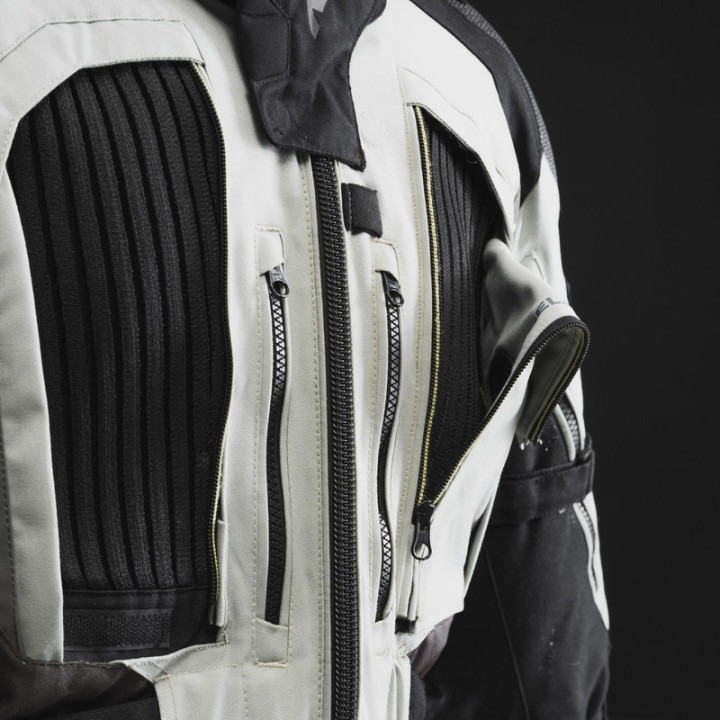 KURTKA MOTOCYKLOWA TEKSTYLNA REBELHORN PATROL GREY BLACK FLUO YELLOW