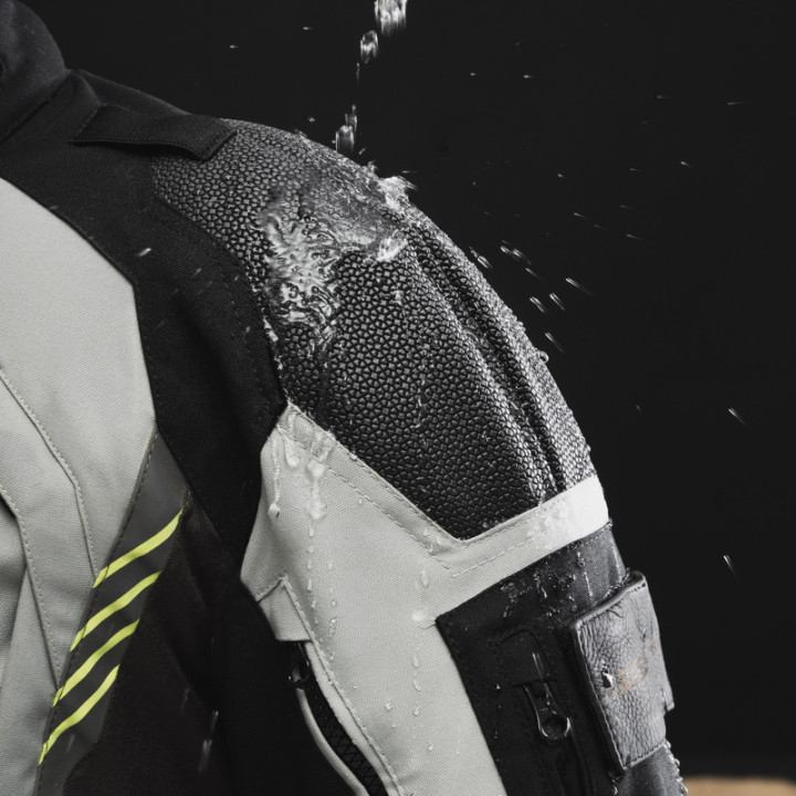 KURTKA MOTOCYKLOWA TEKSTYLNA REBELHORN PATROL GREY BLACK FLUO YELLOW