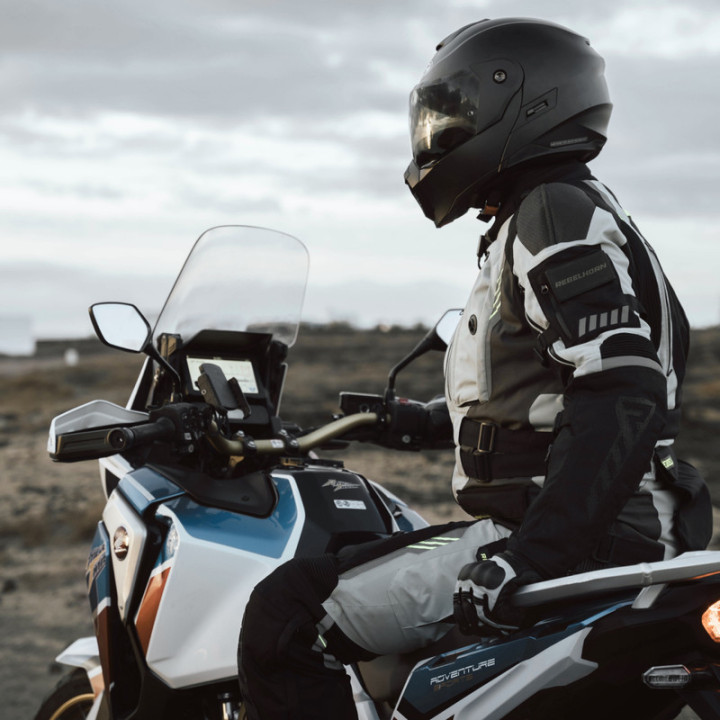 KURTKA MOTOCYKLOWA TEKSTYLNA REBELHORN PATROL GREY BLACK FLUO YELLOW