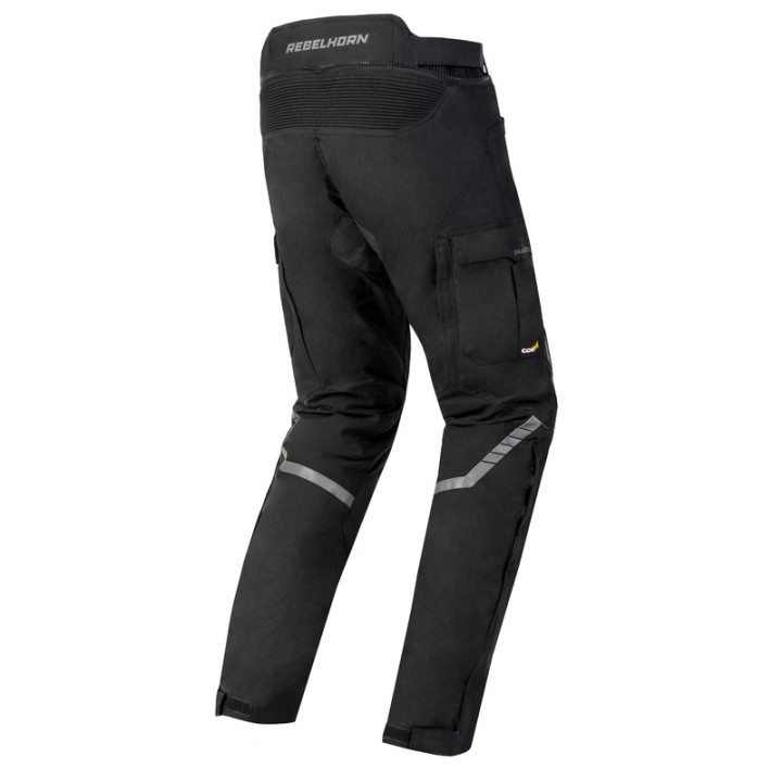 SPODNIE MOTOCYKLOWE TEKSTYLNE REBELHORN PATROL BLACK XS