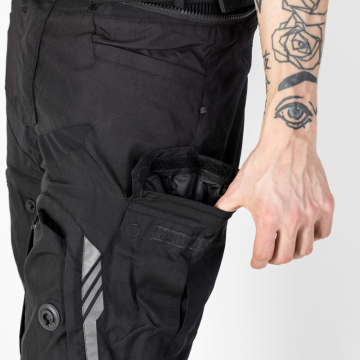 SPODNIE MOTOCYKLOWE TEKSTYLNE REBELHORN PATROL BLACK XS