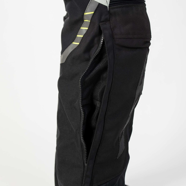 SPODNIE MOTOCYKLOWE TEKSTYLNE REBELHORN PATROL GREY BLACK FLUO YELLOW S