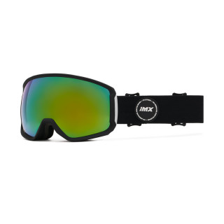 GOGLE SNOWBOARDOWE IMX PEAK MATT BLACK /BLACK - SZYBA PODWÓJNA GREEN IRRIDIUM + BROWN