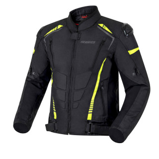KURTKA MOTOCYKLOWA TEKSTYLNA OZONE PULSE BLACK FLUO YELLOW