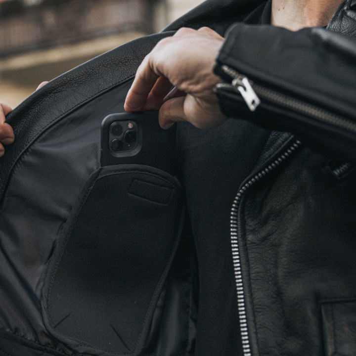 KURTKA MOTOCYKLOWA SKÓRZANA OZONE RAMONES BLACK