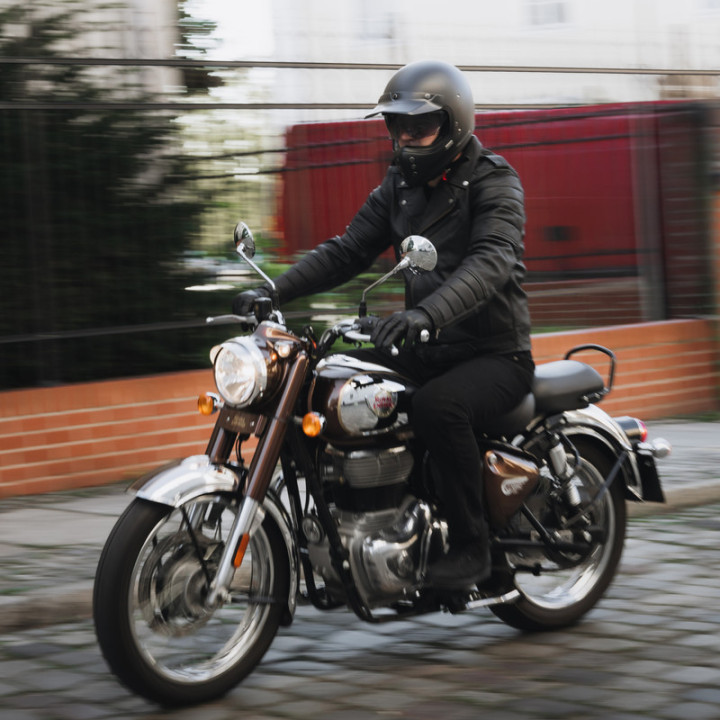 KURTKA MOTOCYKLOWA SKÓRZANA OZONE RAMONES MODERN MATT BLACK