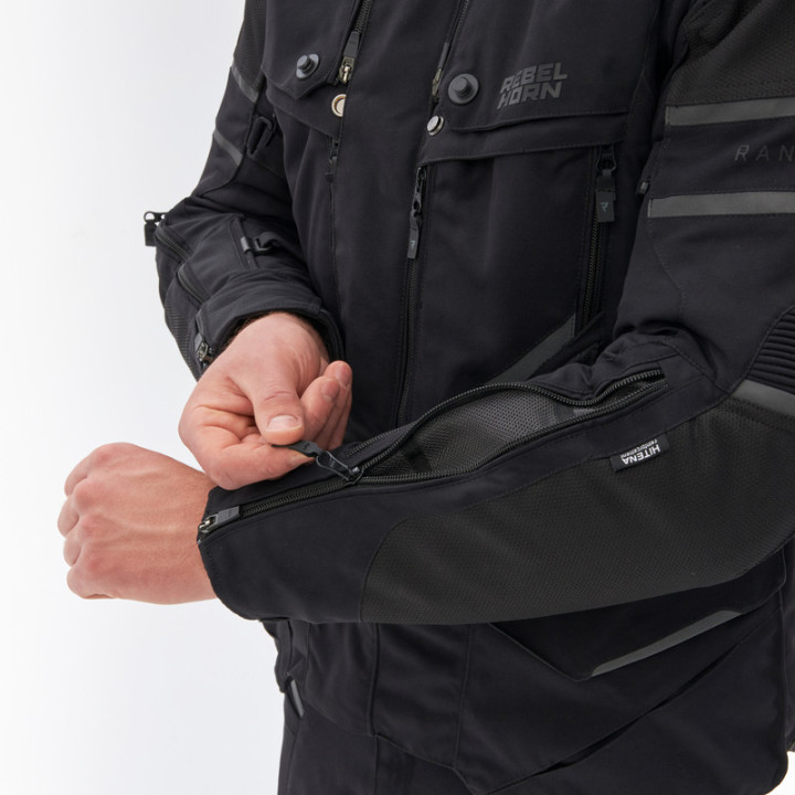 KURTKA MOTOCYKLOWA TEKSTYLNA REBELHORN RANGE BLACK