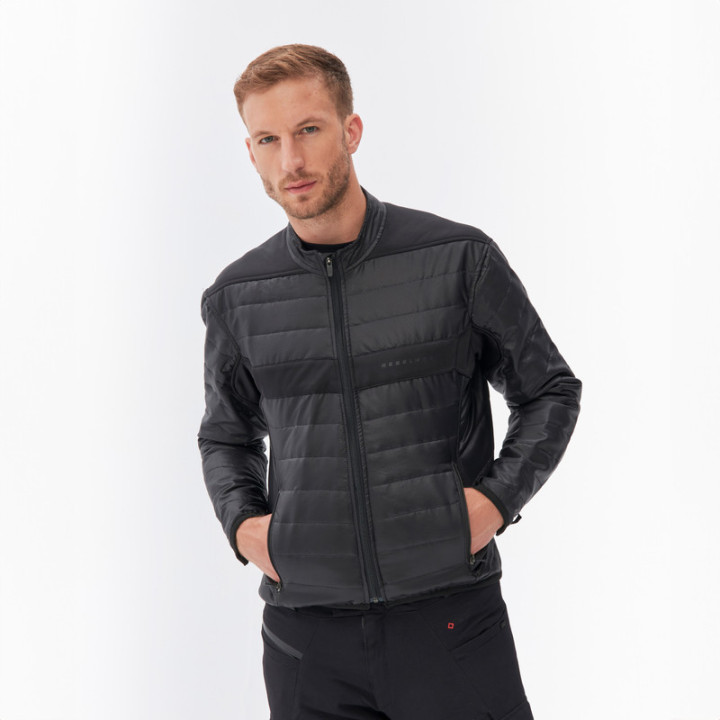 KURTKA MOTOCYKLOWA TEKSTYLNA REBELHORN RANGE BLACK DARK GREY FLUO YELLOW