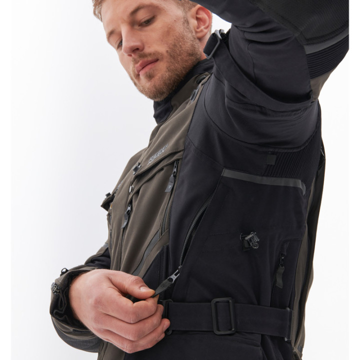 KURTKA MOTOCYKLOWA TEKSTYLNA REBELHORN RANGE BLACK DARK GREY FLUO YELLOW