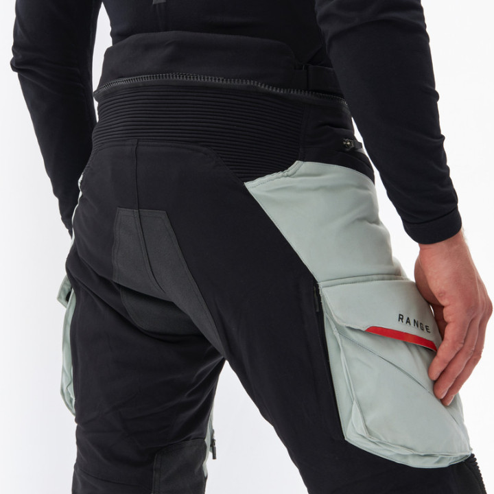 SPODNIE MOTOCYKLOWE TEKSTYLNE REBELHORN RANGE GREY BLACK RED