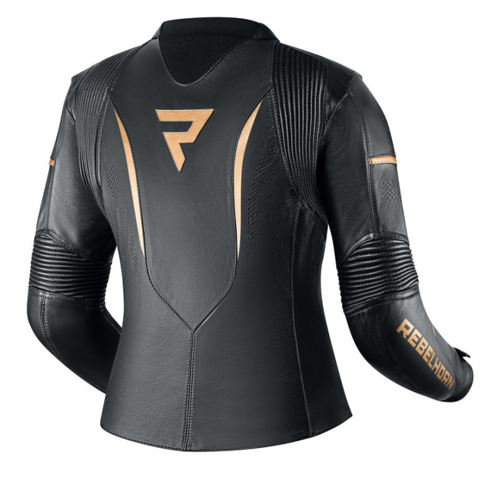 KURTKA MOTOCYKLOWA SKÓRZANA DAMSKA REBELHORN REBEL BLACK GOLD W42