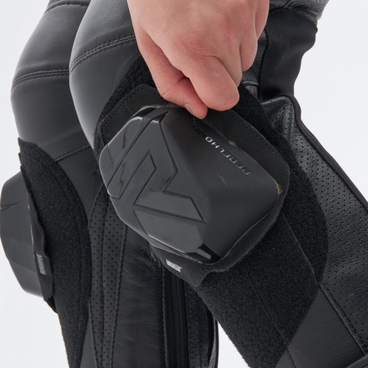 SPODNIE MOTOCYKLOWE SKÓRZANE DAMSKIE REBELHORN REBEL PINK BLACK