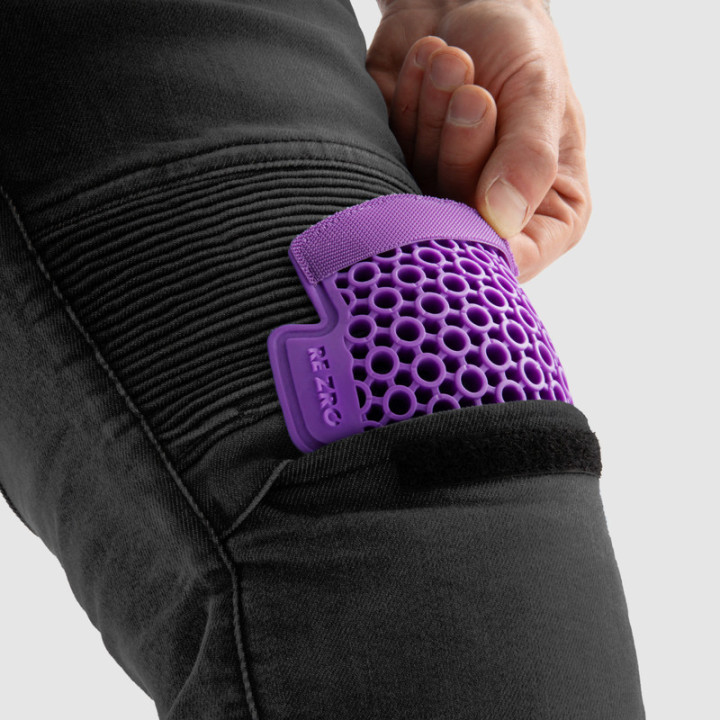 JEANSY MOTOCYKLOWE REBELHORN REVOLT BLACK MONOLAYER